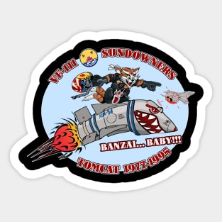 VF-111 Sundowners Nose Art Sticker